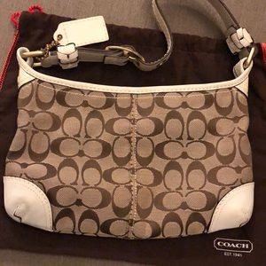 Leather & Canvas Coach Purse